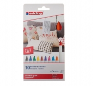 Набор перманентных маркеров по ткани Textile EDDING 4600, 1 мм, 10 цветов