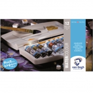 Набор акварельных красок Van Gogh 12 цветов,*10мл интерферентные цвета, пластиковый короб + кисть