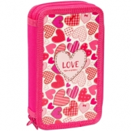 Пенал 2 отделения, 190*110 ArtSpace "Сердца", ламинация