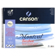 Альбом для акварели Canson Montval 270г/кв.м (целлюлоза) 32*41см 12листов спираль по короткой стороне
