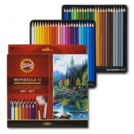 Набор цветных акварельных карандашей KOH-I-NOOR Mondeluz ART-SET, 48 цветов+кисти