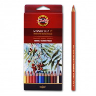 Акварельные цветные карандаши Koh-I-Noor Mondeluz "Натюрморт", 12 цветов