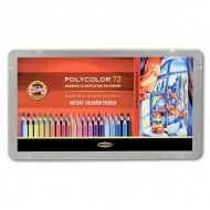 Художественные цветные карандаши Koh-I-Noor POLYCOLOR, 72 цвета, металлический пенал