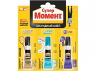 Секундный клей "Супер Момент Специальный", набор 3 шт.х3г, блистер