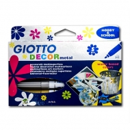 Набор фломастеров-металлик FILA GIOTTO Decor Metal для декорирования, 5 цветов