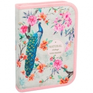 Пенал 1 отделение, 200*140*40 Berlingo "Peacock", дополнительная откидная секция, полиэстер