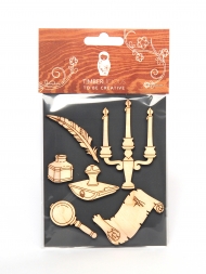 Набор деревянных заготовок Timberlicious для декорирования Basic shapes 13 10х16см