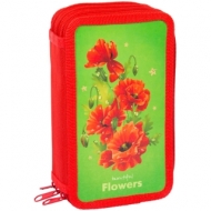 Пенал 3 отделения, 190*110 ArtSpace "Цветы", ламинация