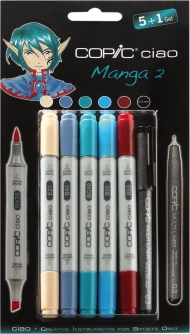 Набор маркеров СОРIС СIАО «Manga 2», 5 цв. и линер Copic Multi liner