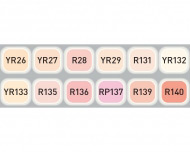 Набор маркеров TOUCH BRUSH "Телесные тона" 12 шт