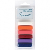 Набор пластики для лепки Сонет "Ягодные цвета", 6 цветов, 120г, блистер