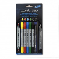 Набор маркеров СОРIС СIАО Яркие цвета, 5 цв. и линер Copic Multi liner