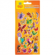 Наклейки объемные Мульти-Пульти "Волшебные бабочки", 9,5*17,5см, пакет,европодвес