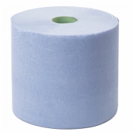 Протирочная бумага в рулонах LAIMA (Система W1/W2) PREMIUM 2 слойн., 200 м/рул, синяя поштучно