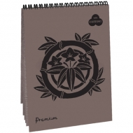 Блокнот на гребне для пастели Палаццо Лилия Холдинг, 160г/м2, тиснение "холст", 30 листов А5, коричневый