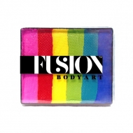 Профессиональный гипоаллергенный аквагрим Сплит-кейк FUSION «Яркая радуга», 50г, 6 цветов