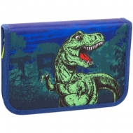 Пенал 1 отделение, 200*140*40 Berlingo "T-Rex", доп. откидная секция, с наполнением, полиэстер