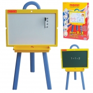 Доска для рисования Пифагор, двусторонняя: магнитно-маркерная и меловая, 45х60 см