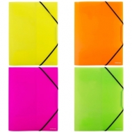 Папка на резинке Erich Krause "Glance Neon" А5+, 400мкм, ассорти