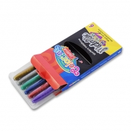 Набор маркеров для рисования на бумаге и картоне Metallic Colorino, 6 цветов металлик