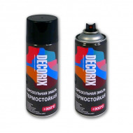 Аэрозольная краска термостойкая DECORIX +300°С (черный, белый, алюминий)