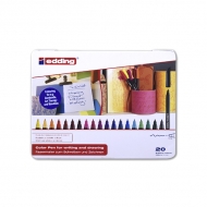 Набор фломастеров для рисования Edding 1200, 0.5-1 мм, 20 цветов, на водной основе