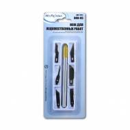 Макетный нож для художественных работ Mr. Painter с 6 различными сменными лезвиями