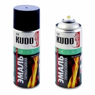 Термостойкая краска-эмаль Kudo, аэрозоль 520 мл