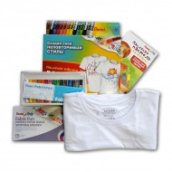Набор "Рисунок на футболке" с мелками по ткани и белой футболкой Fabric Fun Pentel