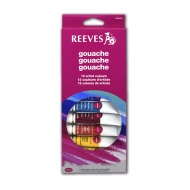 Набор художественной гуаши Reeves в тюбиках, 12 цветов