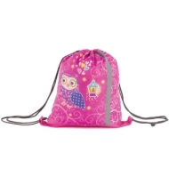 Сумка для обуви Юнландия, 1 отделение, светоотражающая полоса, с сеткой, 46х36 см, Совы, 228128