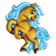 Набор для творчества Луч Изготовление магнитов из гипса Лошадки (форма, краски, кисть), 28С 1671-08