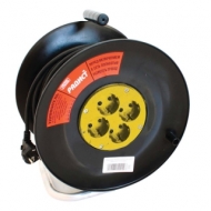 Удлинитель на катушке Радист РБК16-270-005, 4 розетки с заземлением, 20 м, 3х1,5 мм, 2200 Вт, 2391