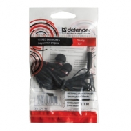 Наушники Defender Trendy 707, проводные, 1,1 м, вкладыши, черные, 63707