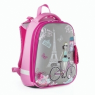Ранец Brauberg Premium, 2 отделения, с брелоком, для девочек, Париж, 38х29х18 см, 227813