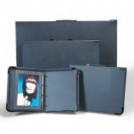 Портфолио на кольцах College А2 Teloman для рисунков и документов, А2, серый, иск. кожа