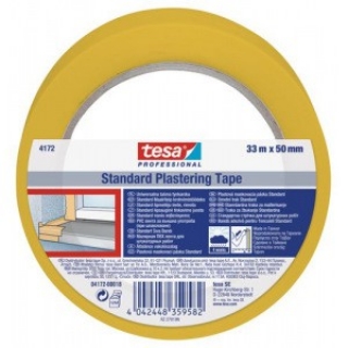 Малярная лента Tesa, ПВХ, 33 м х 50 мм, желтая