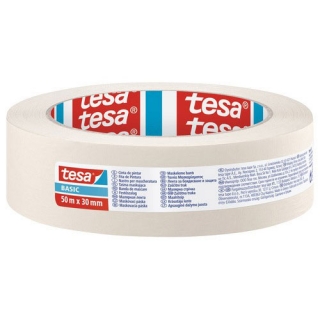 Малярная лента Tesa Basic, бумажная, 50 м x 30 мм