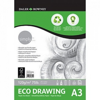 Альбом для рисования Eco Daler Rowney Simply, 120 г/м2, 50 листов