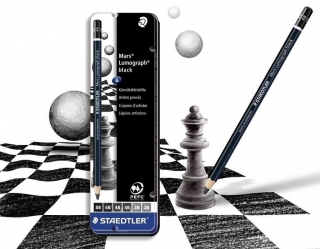 Набор чернографитовых карандашей LUMOGRAPH, 6 штук в металлической коробке