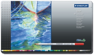 Набор акварельных цветных карандашей KARAT, 60цветов, металлическая коробка