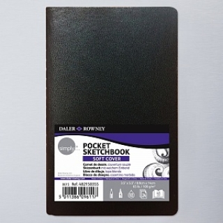 Карманный скетчбук Daler Rowney Simply, 3,5x5,5 см, 24 листа