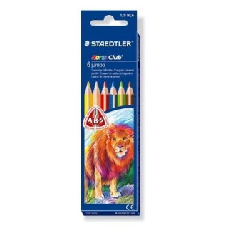 Набор цветных карандашей Noris Club, треугольные, 6 цветов, картон